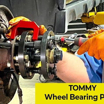 Tech Keeps Tommy Wheel Hub Bearing Puller and Rail Accessory At The Top of His Tool Arsenal To Remove Stubborn Bearings