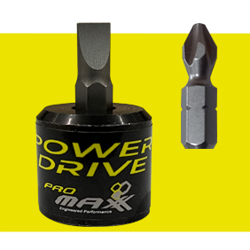 POWERDRIVE HEX ADAPTER CONVERTS ANY 1/4-INCH DRIVE RATCHET INTO A HIGH-TORQUE SCREWDRIVER TO ACCESS TIGHT SPACES