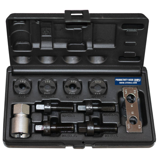 10-Piece Wheel Hub Master External Stud / Internal Damaged Bolt Re-Thread Kit LT992