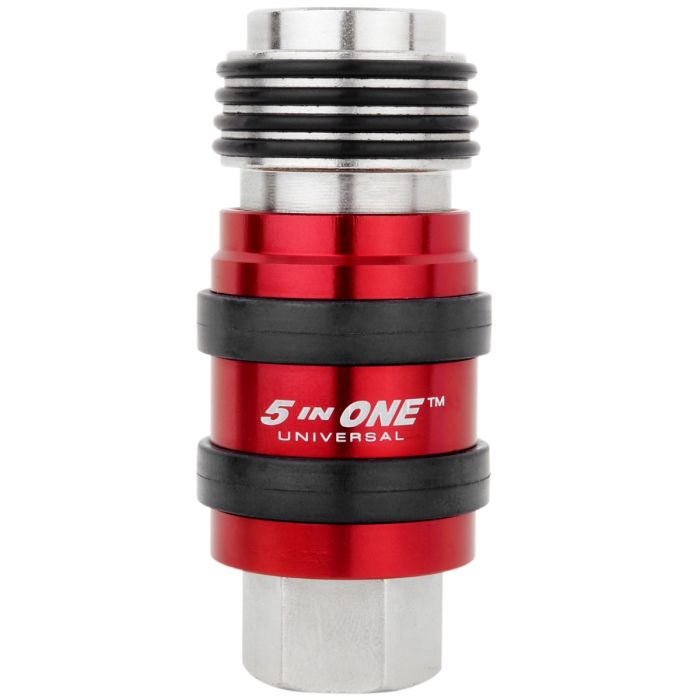 5 In ONE® Universal Safety Exhaust Quick-Connect Industrial Coupler, 3/8