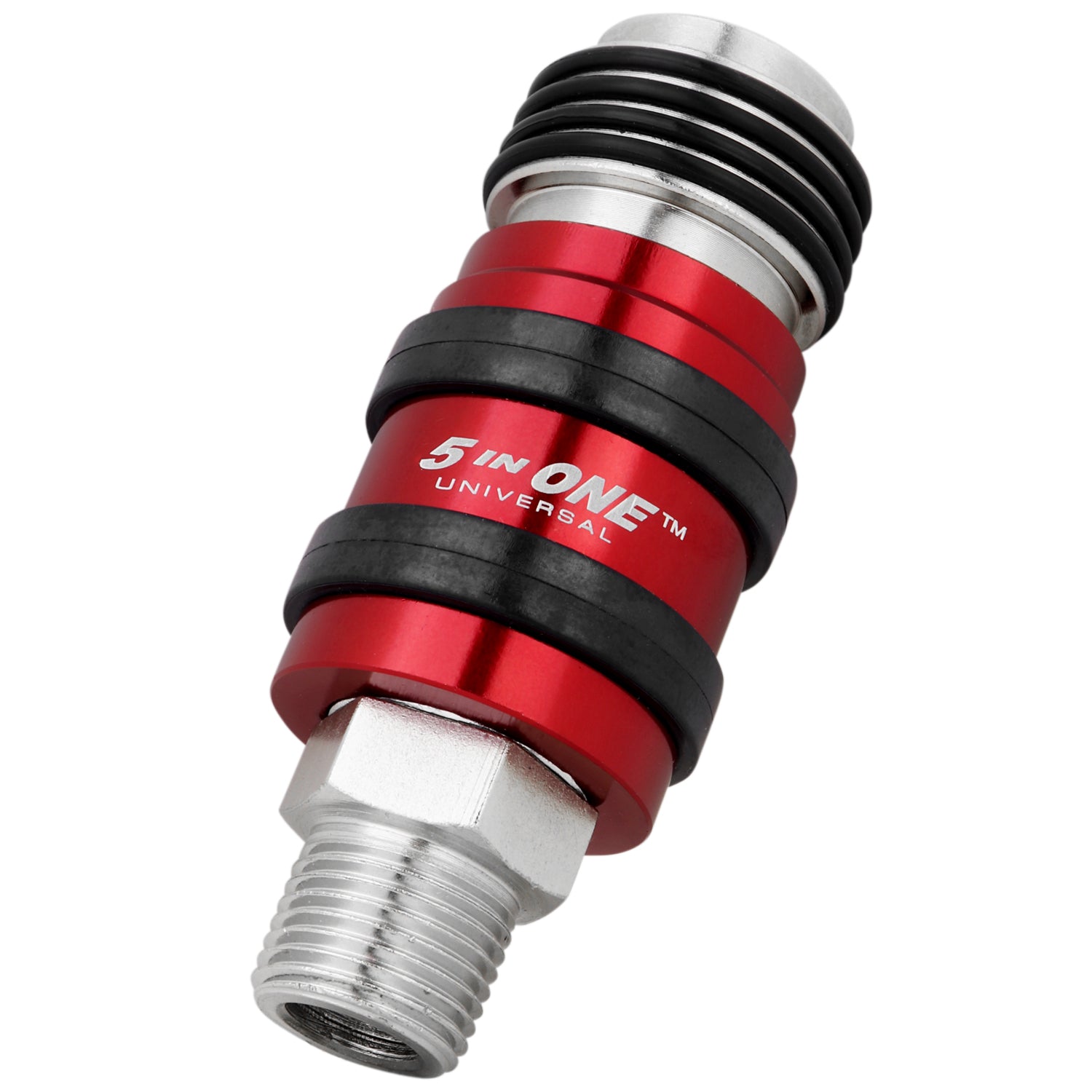 5 In ONE® Universal Safety Exhaust Quick-Connect Industrial Coupler, 3/8