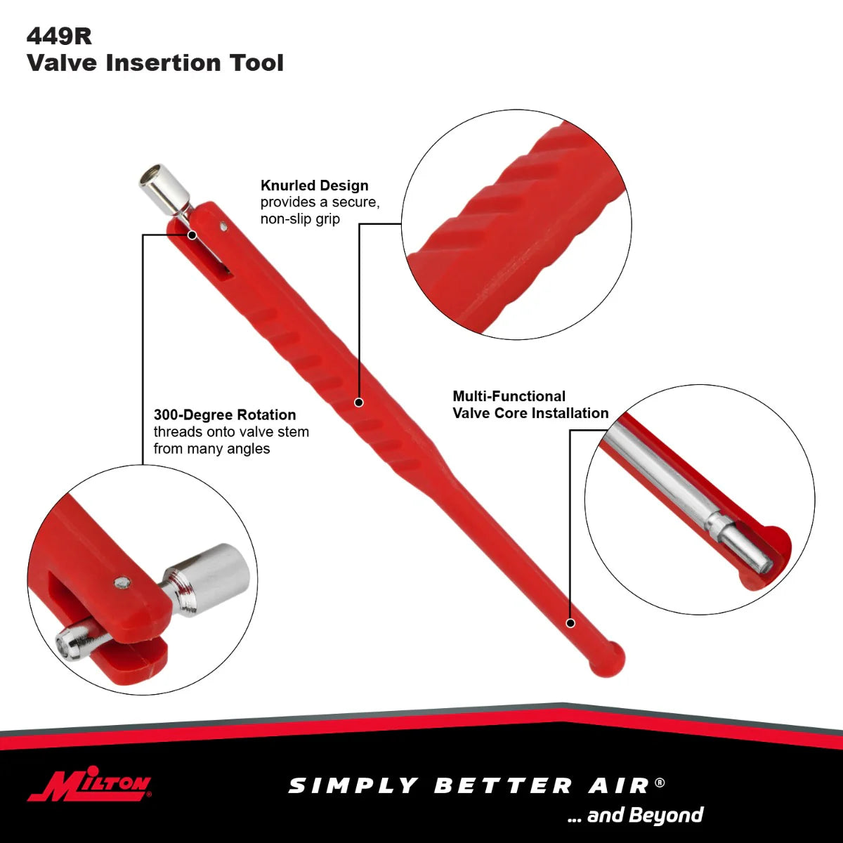 Tire Valve Stem Puller & Installation Tool w/Tire Valve Core Remover