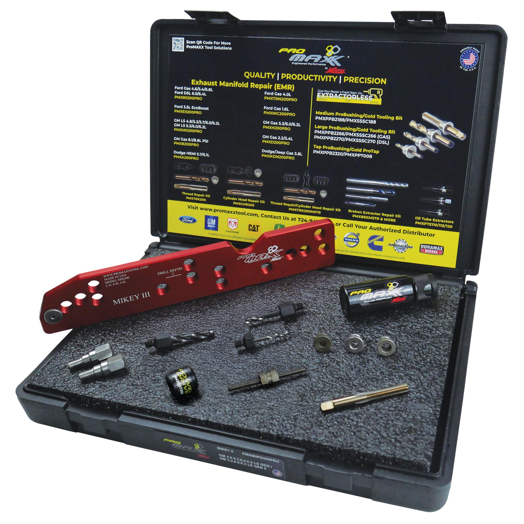 Exhaust Manifold Repair Kit – Broken Bolt, GM/GMC LS 4.8L, 5.3L, 6.0L, 6.2L & NEW LT 6.6L - Mikey III
