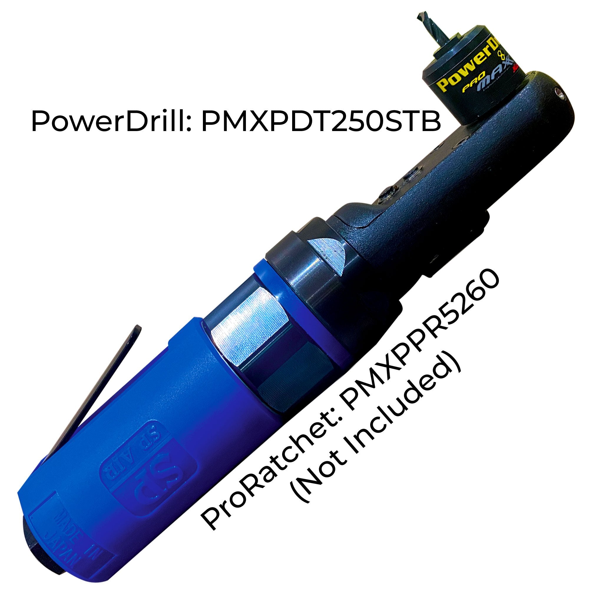 1/4 Inch Drive Ratchet to Drill Socket Threaded Bit Adapter Reaches Tight Spots - PowerDrive