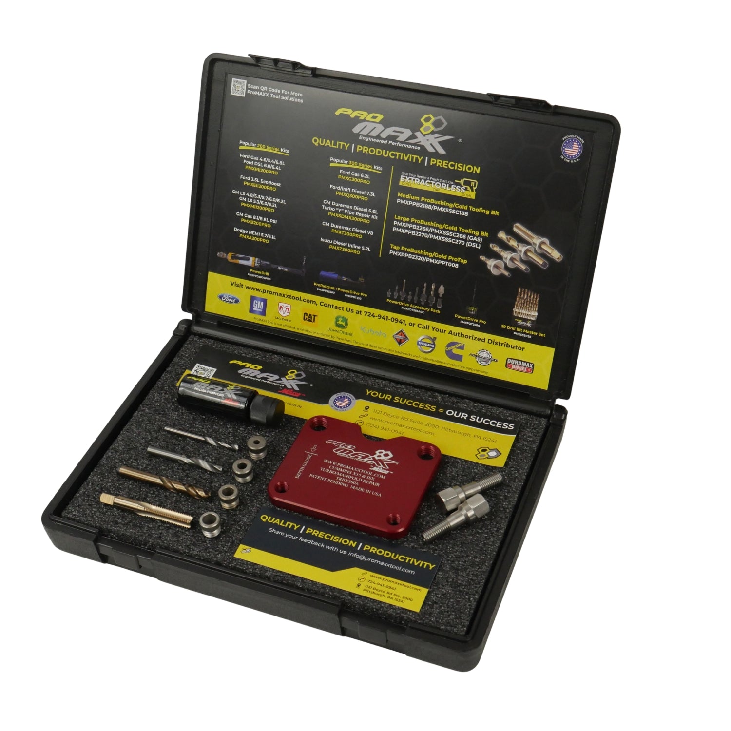 Cummins ISX/X15/X12 Turbocharger Broken Stud Repair Kit – Precision Drill Guide