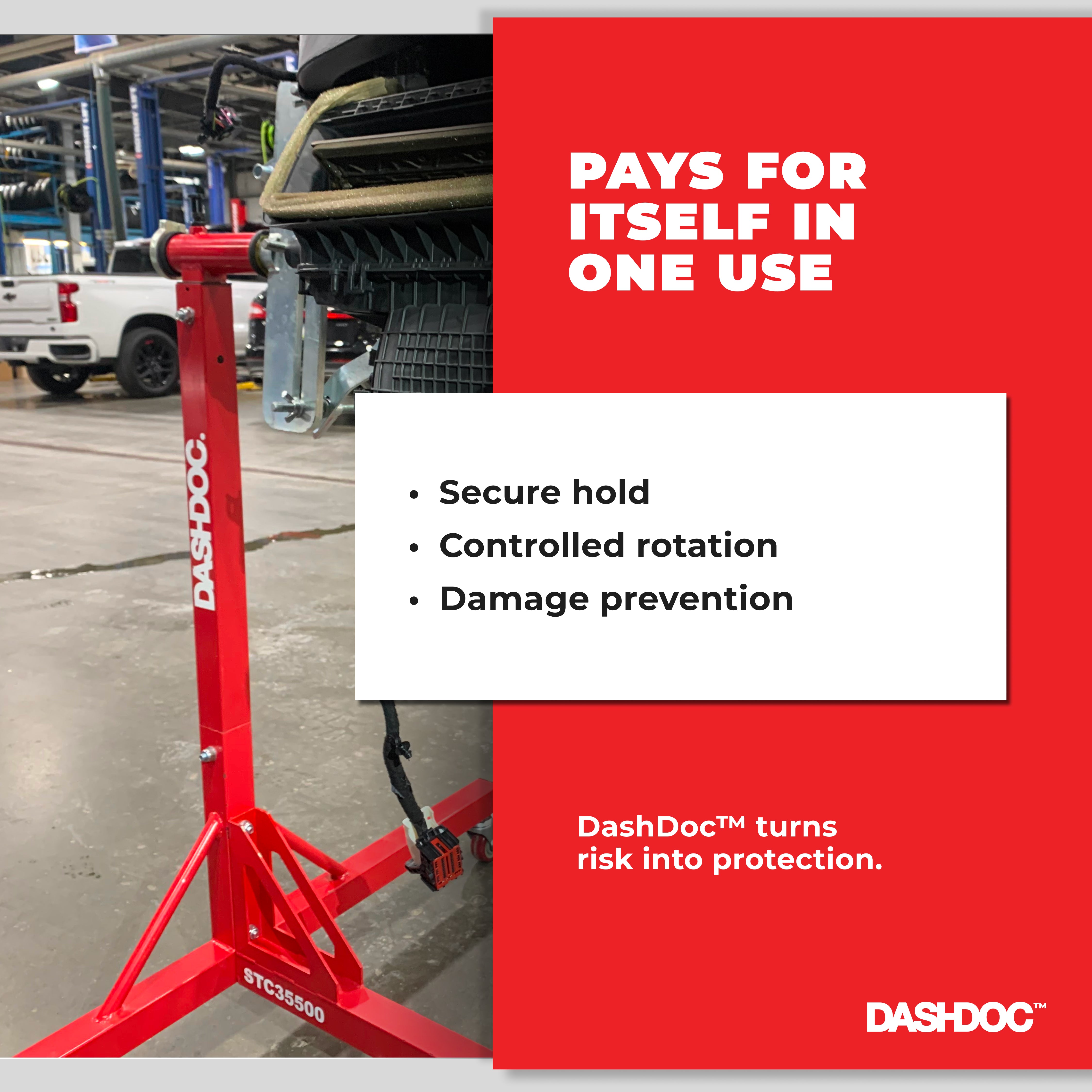 Auto dashboard service repair workbench with 360° rotation