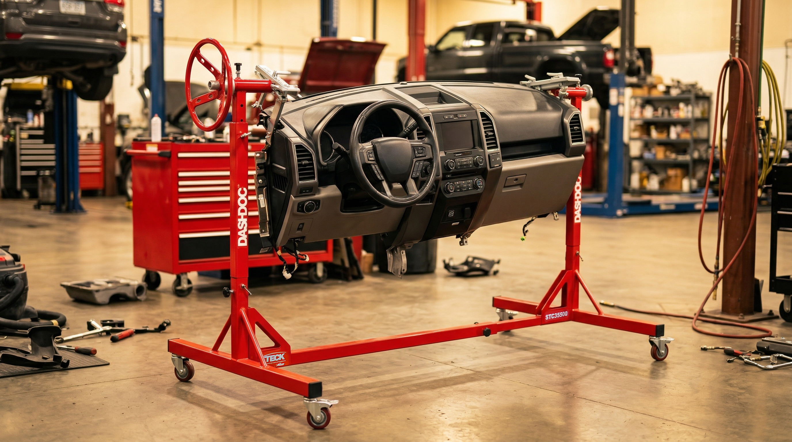 Auto dashboard service repair workbench with 360° rotation