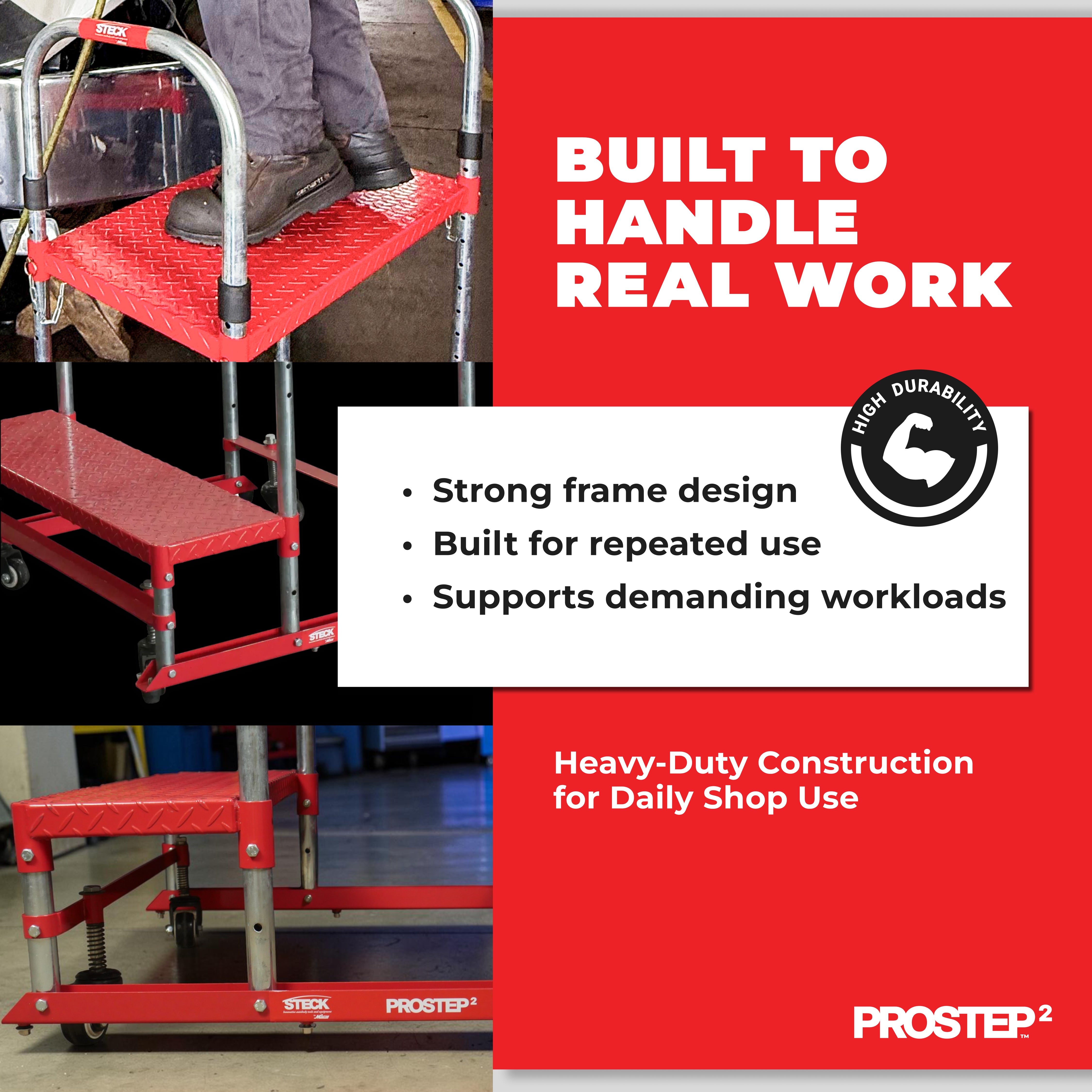 【ほぼ未使用】 PICHARPAK WORK SHOP STECK® PROSTEP2™ Heavy-Duty Shop Step Platform — ProMAXX Tool