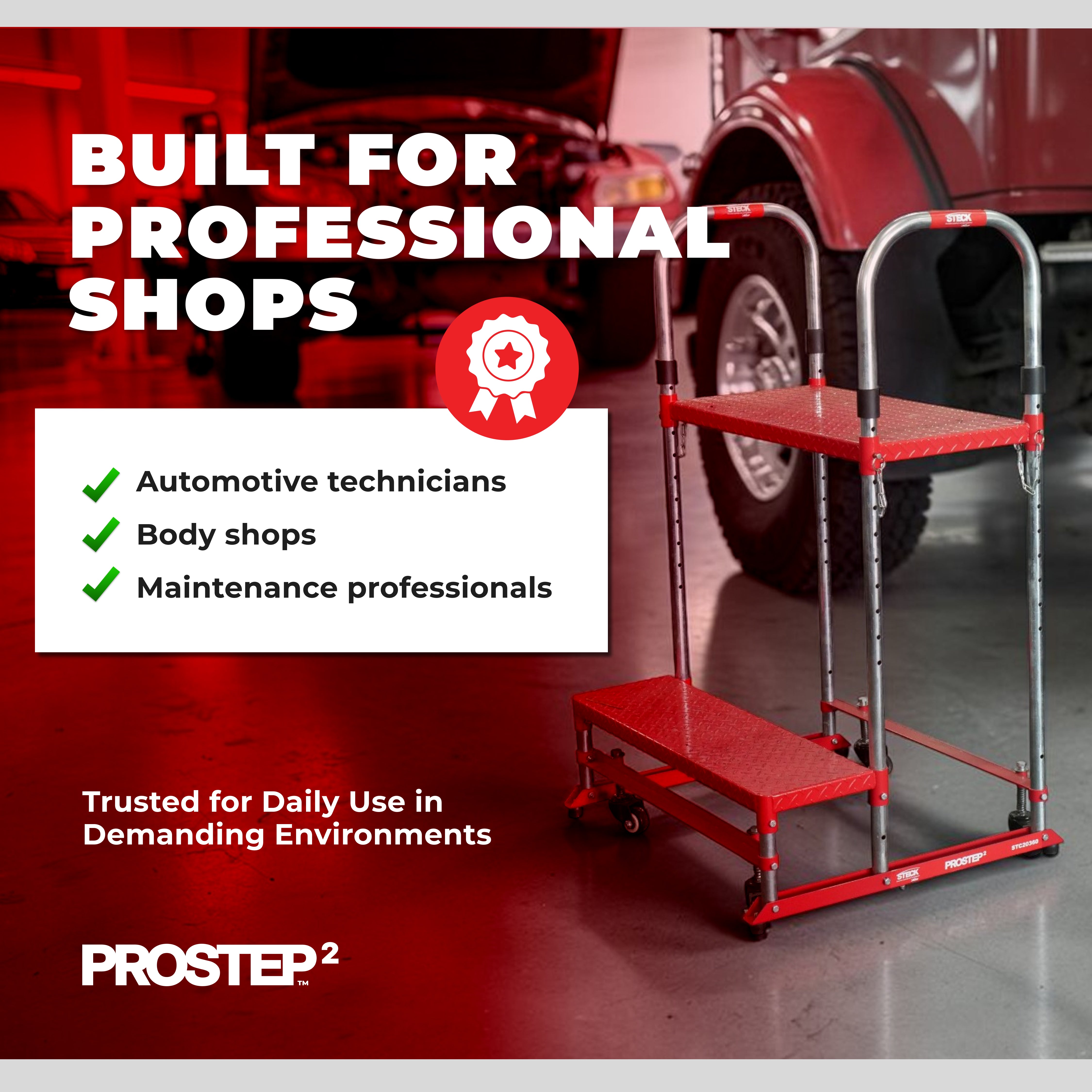 STECK® PROSTEP2™ Heavy-Duty Shop Step Platform