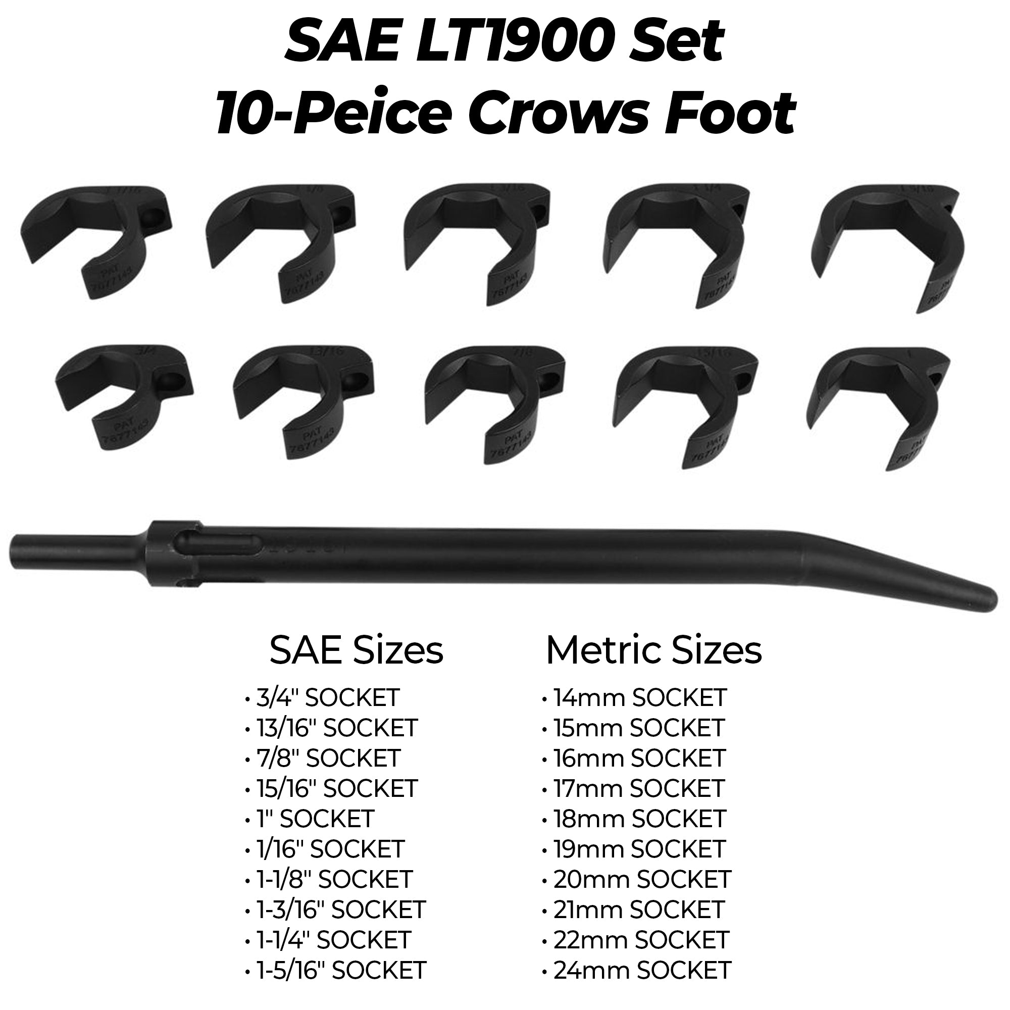 Air-Powered Shockit CrowFoot Socket Metric/SAE Loose Fitting — ProMAXX Tool