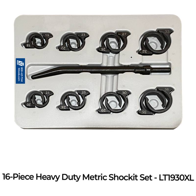 Heavy Duty Sae & Metric SHOCKIT® Socket Line Wrench Set Industrial/Hydraulic Fittings Removal 17-Piece