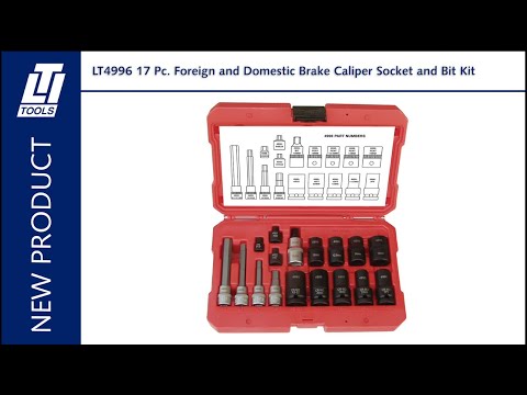 Foreign and Domestic Brake Caliper Socket Kit - 17 Piece