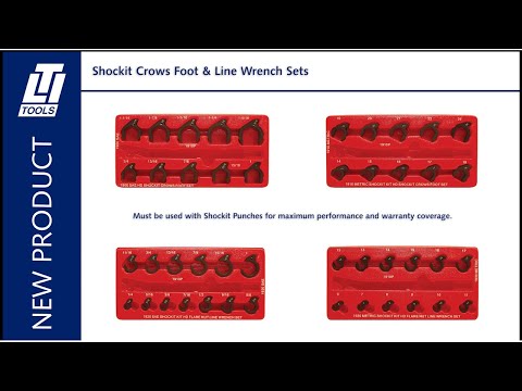 SHOCKIT® Crows Foot Industrial/Hydraulic Fittings Socket Remover Air Hammer Powered SAE Set & Metric Set - 10 Piece