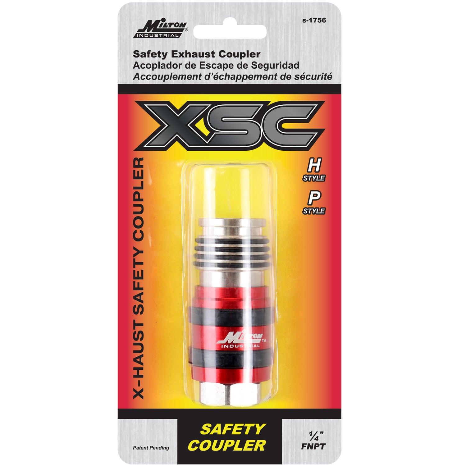 2 In ONE Universal Safety Exhaust Industrial Coupler, 1/4