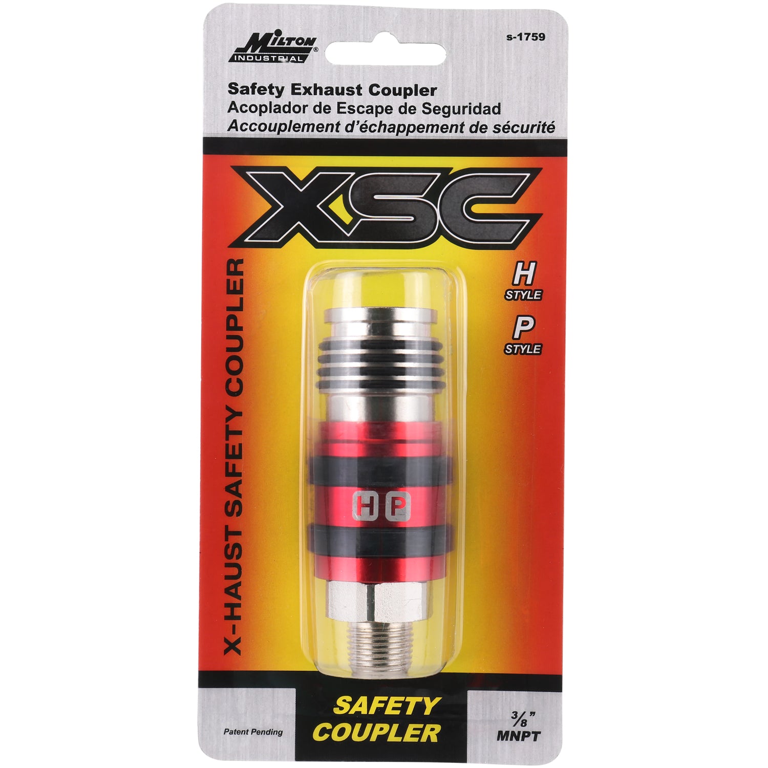 2-In-ONE Universal Safety Exhaust Industrial Coupler, 3/8