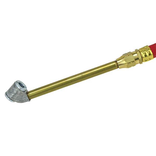 Bayonet Tire Inflator Gauge - Dually Truck Tire Air Chuck Head, 120 Max PSI, 1/4