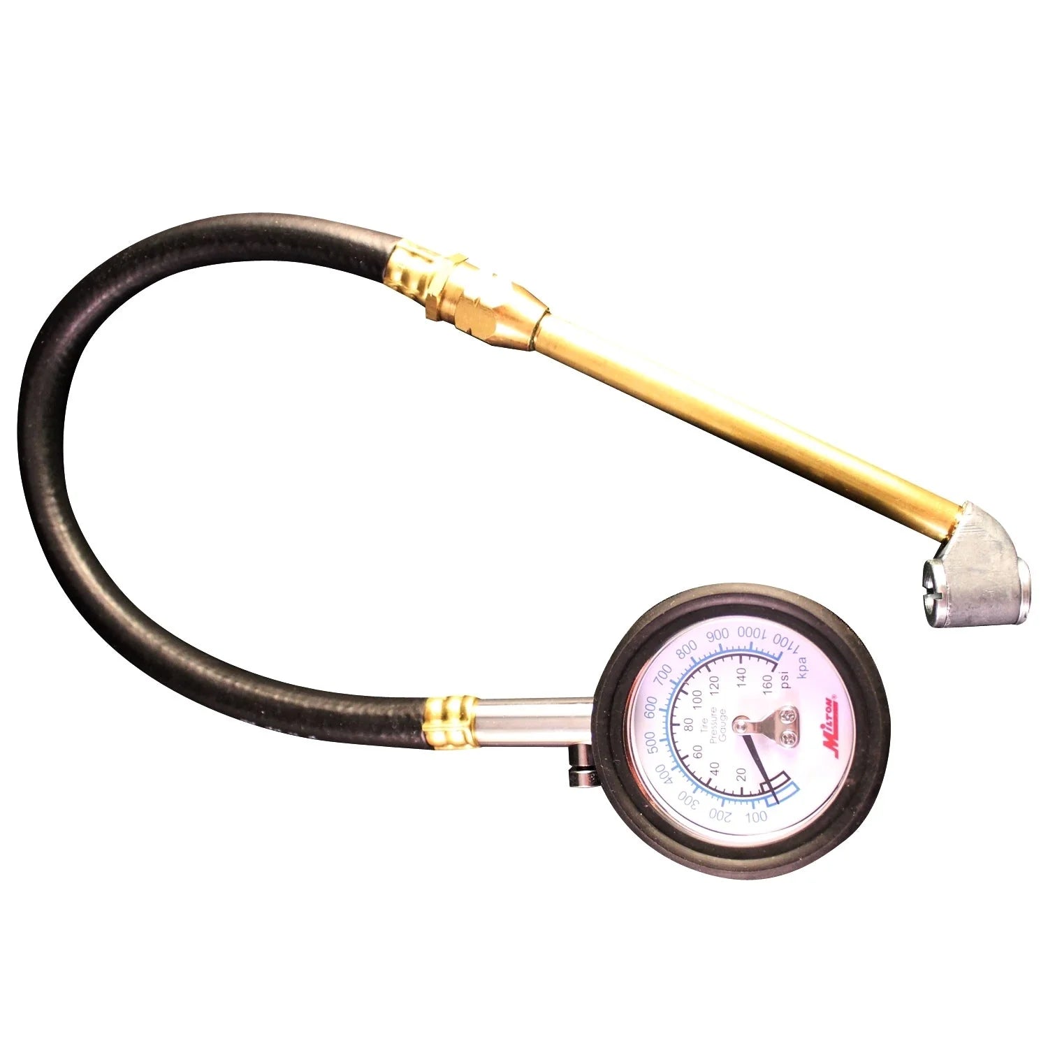 High Pressure Dial Tire Pressure Gauge - Dual Head Air Chuck, 12